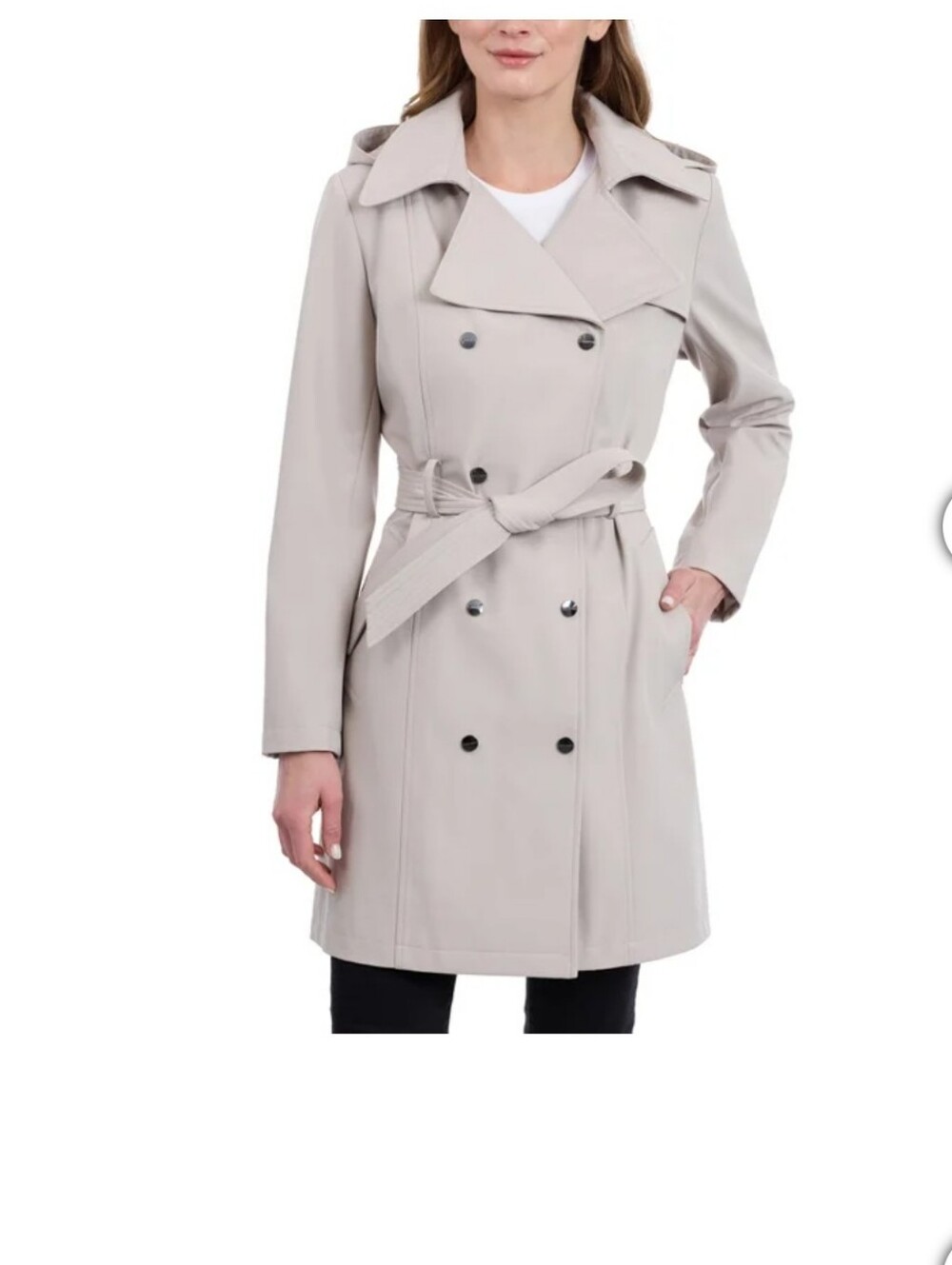 Calvin Klein Women's Hooded Trench Coat New - Picture 3 of 9